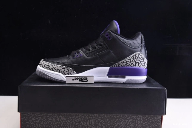 Reps LUCY CT8532-050 Court Black Jordan 3 Retro Air Purple 0718